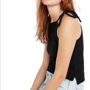 NWT Madewell Texture & Thread Tie-Shoulder TankTop